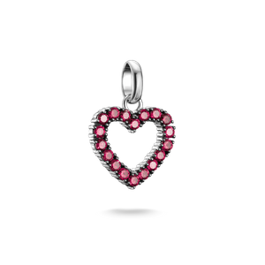 Preview image of Thomas Sabo Open Heart With Red Stones Silver Connect Charm 