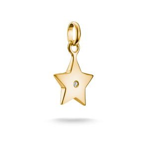 Preview image of Thomas Sabo Star With Stone Gold Plated Connect Charm 