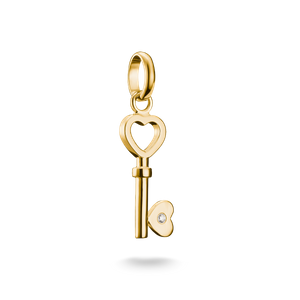 Preview image of Thomas Sabo Love key With Stone Gold Plated Connect Charm 
