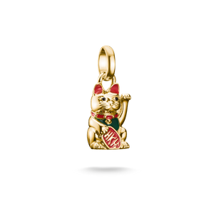 Preview image of Thomas Sabo Waving Cat Gold Plated Connect Charm 