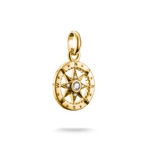 Preview image of Thomas Sabo Compass With Stones Gold Plated Connect Charm 