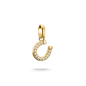 Preview image of Thomas Sabo Horseshoe With Stones Gold Plated Connect Charm 
