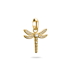 Preview image of Thomas Sabo DragonFly With Stones Gold Plated Connect Charm 