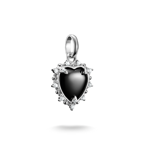 Preview image of Thomas Sabo Black Vintage Heart Silver Connect Charm 