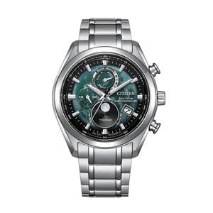 Preview image of Citizen ‘Tsuki- yomi’ 43mm Green Radio - Controlled Moon Phase Chronograph Watch