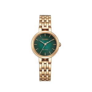 Preview image of  Citizen  L Silhouette 27mm Green Rose Gold Plated Bracelet Watch