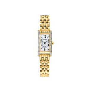 Preview image of Citizen Petite Palidoro 28mm Rectangle Gold Tone Mother Of Pearl Bracelet Watch