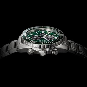 Citizen Promaster Diver 44mm Green Bracelet Eco Drive Chronograph Watch 
