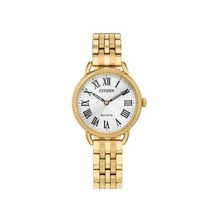 Preview image of Citizen Ladies' 29mm Classic Yellow Gold Plated Bracelet Eco Drive Watch