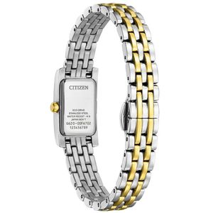 Preview image of Citizen Petite Palidoro 28mm Rectangle Two Tone Mother Of Pearl Bracelet Watch