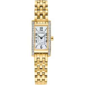 Preview image of Citizen Petite Palidoro 28mm Rectangle Gold Tone Mother Of Pearl Bracelet Watch