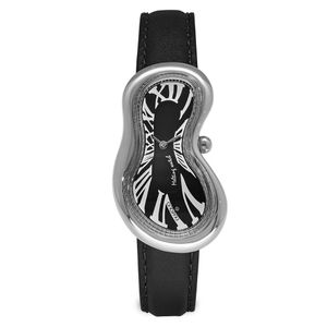 Preview image of Exaequo Classic Stainless Steel Black Quartz Leather Strap Watch 