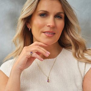 Preview image of Clogau Delphinium Amethyst 9ct Gold Necklace