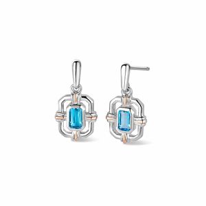 Preview image of Clogau Enchanted Gateways Swiss Blue Topaz Silver Stud Earrings