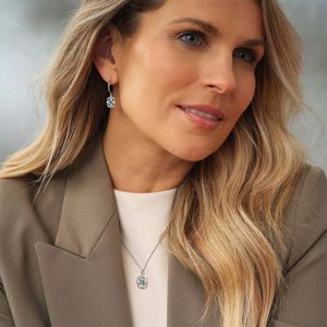 Preview image of Clogau Enchanted Gateways Swiss Blue Topaz Silver Drop Earrings