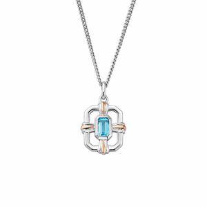 Preview image of Clogau Enchanted Gateways Swiss Blue Topaz Silver Necklace