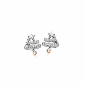 Preview image of Clogau Christmas Tree Stone Set Silver Stud Earrings