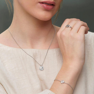 Preview image of Clogau Nos Da White Topaz Silver Necklace 