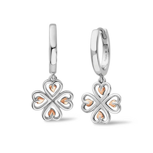 Preview image of Clogau Tree Of Life Heart Silver Drop Earrings
