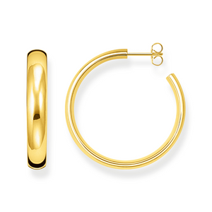 Preview image of Thomas Sabo 36mm Gold Plated Chunky Hoop Earrings 