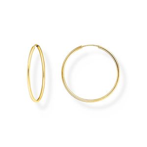 Preview image of Thomas Sabo 40mm Gold Plated Slim Hoop Earrings 