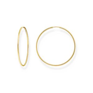 Preview image of Thomas Sabo 60mm Gold Plated Slim Hoop Earrings 