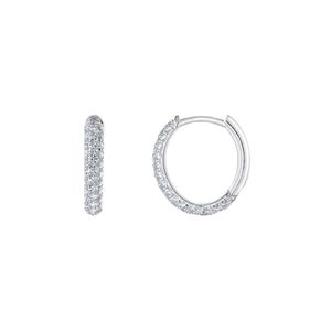 Preview image of Thomas Sabo Silver hoop earrings with white zirconia pavé