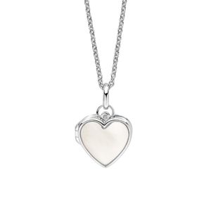 Preview image of D For Diamond Mother Of Pearl Heart Necklace 