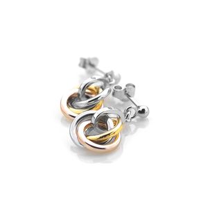 Preview image of Hot Diamonds Calm Trio Rose and Yellow Gold Earrings