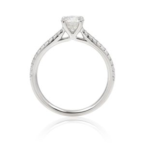 Platinum 0.62 & 0.15ct Round Brilliant 4 Claw Diamond Solitaire