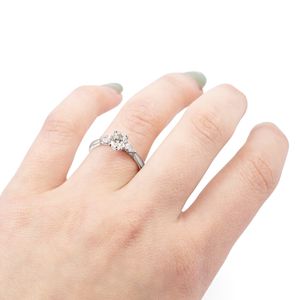 Platinum 0.72 & 0.21ct Oval & Pear Diamond Trilogy Ring