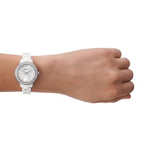 Emporio Armani Cleo 32mm White Ceramic Quartz Bracelet Watch