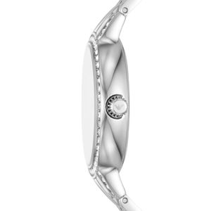 Emporio Armani Cleo 32mm Steel Mother of Pearl Stone Set Quartz Bracelet Watch