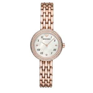 Preview image of Emporio Armani Rosa 30mm Steel Mother of Pearl Rose Gold Quartz Bracelet Watch