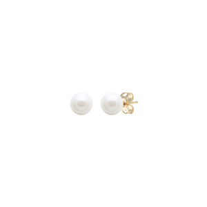 Preview image of 9ct Yellow Gold 5-5.5mm White Cultured Pearl Stud Earrings