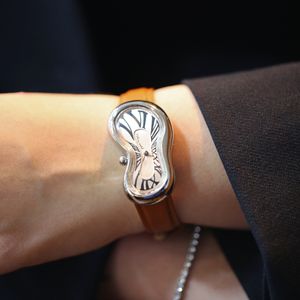 Preview image of Exaequo Classic Stainless Steel Gold Quartz Leather Strap Watch 