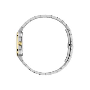 Gucci G-Flat 30mm Two-Tone Silver Quartz Steel Bracelet Watch 