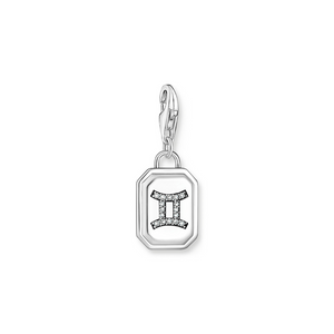 Thomas Sabo Zirconia Gemini Zodiac Sign Silver Charm 
