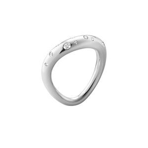 Preview image of Georg Jensen Offspring Sterling Silver Scatter Diamond Ring