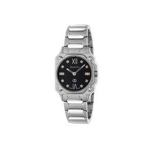 Preview image of Gucci G-Flat 24mm Black Diamond Quartz Bracelet Watch 