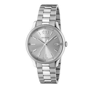 Preview image of Gucci G-Timeless 38mm Slim Silver Quartz Bracelet Watch 