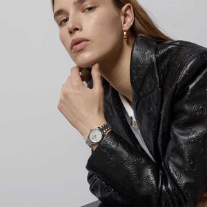 Gucci G- Timeless 29mm Mother of Pearl Diamond Quartz Bracelet Watch