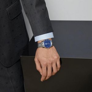 Gucci G-Timeless 40mm Blue Stainless Steel Automatic Bracelet Watch