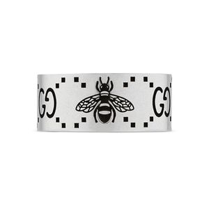 Gucci Signature Double G and Bee 9mm Ring