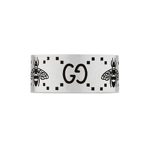Gucci Signature Double G and Bee 9mm Ring