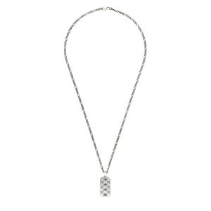 Preview image of Gucci Signature Sterling Silver Bee and Double G Pendant 60cm