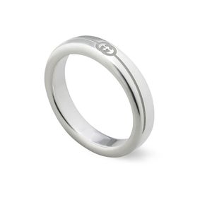 Preview image of Gucci Tag Diagonal 4mm Silver Ring
