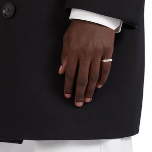 Preview image of Gucci Tag Diagonal 4mm Silver Ring