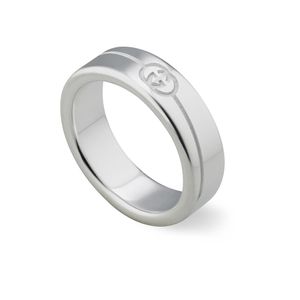 Preview image of Gucci Tag Diagonal 6mm Silver Ring