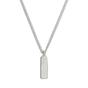 Preview image of Gucci Tag Diagonal Silver Necklace
